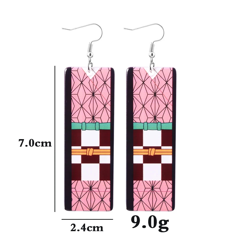 Demon Slayer Kimetsu no Yaiba Acrylic Earrings Jewelry