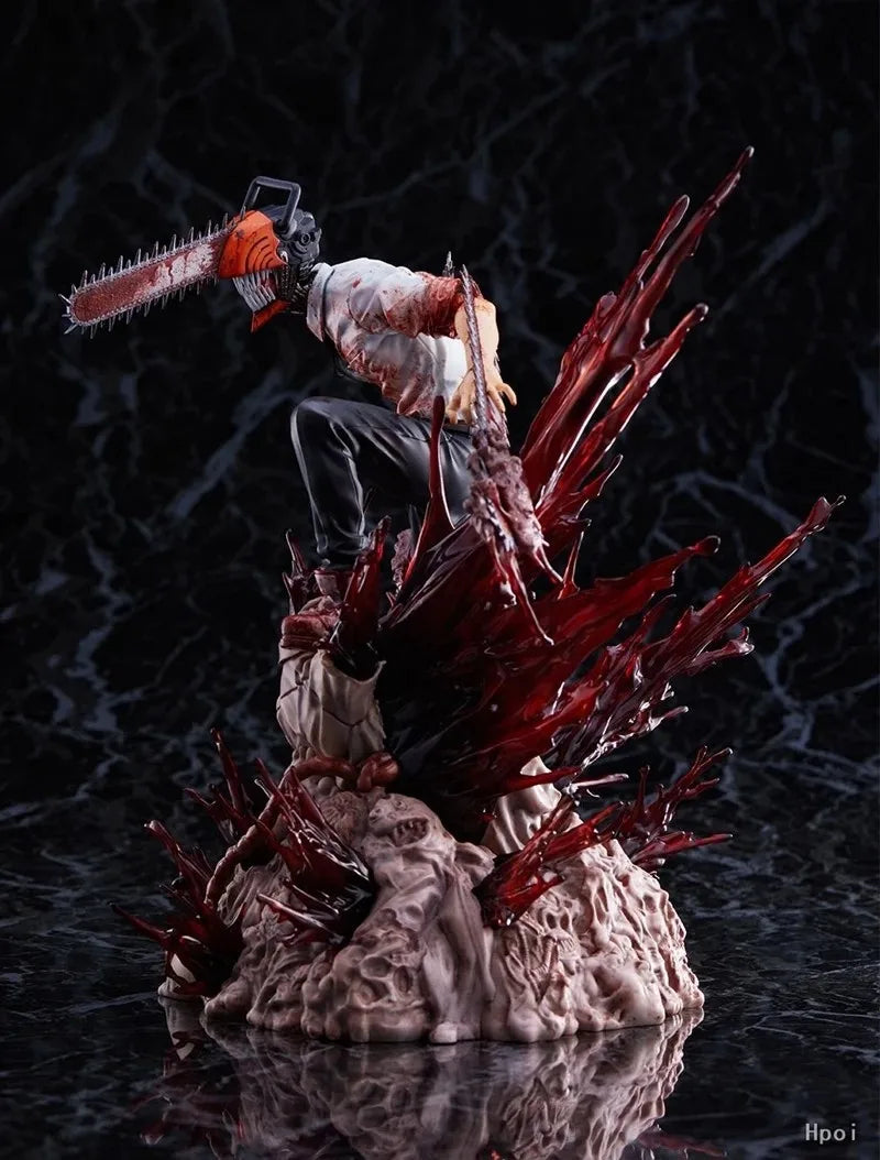 Detailed Chainsaw Man Denji Fighting Statue 18CM