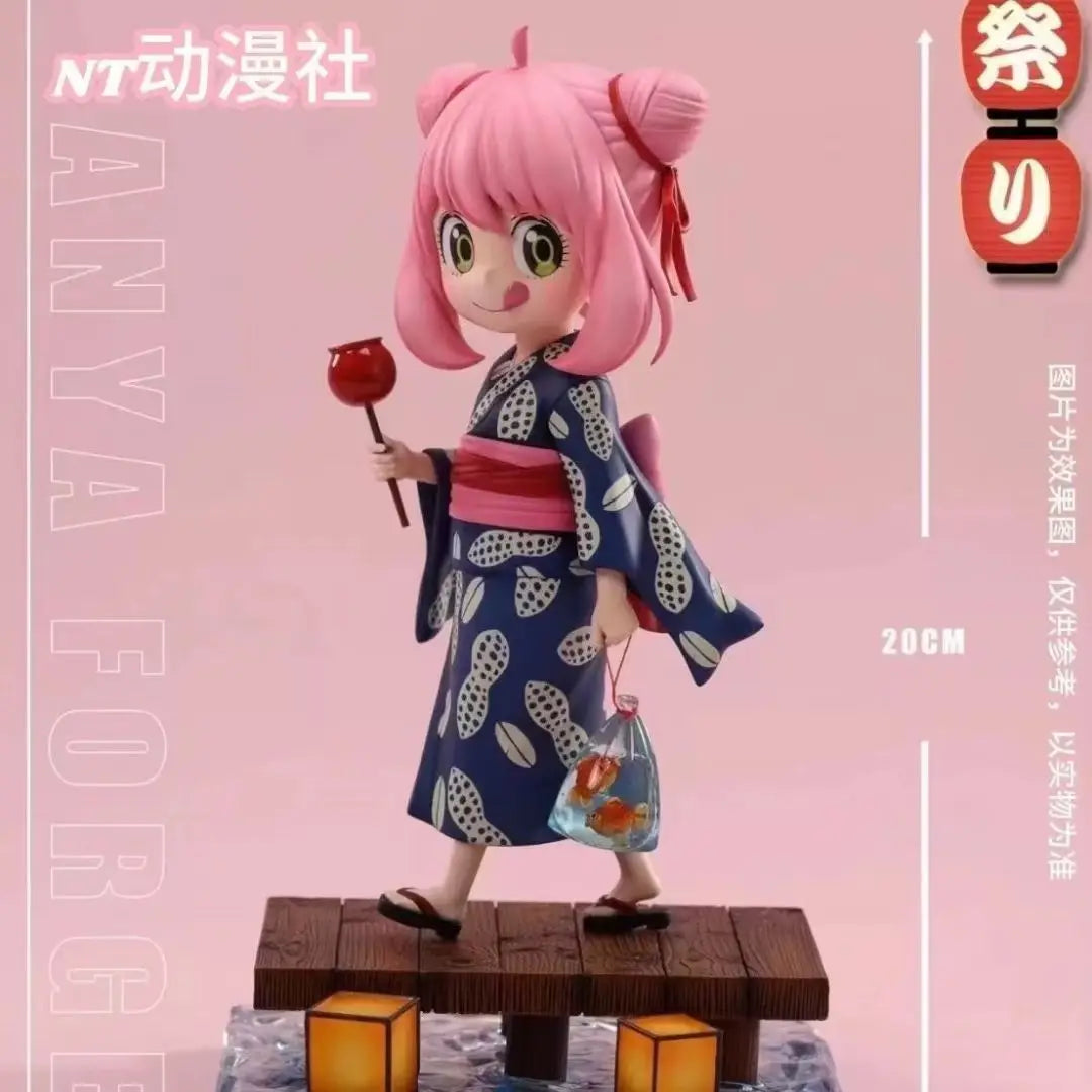 SPYxFAMILY Anya Forger Summer Festival Resin Statue Figure | WakuWaku Studio Anime Collectible 20cm