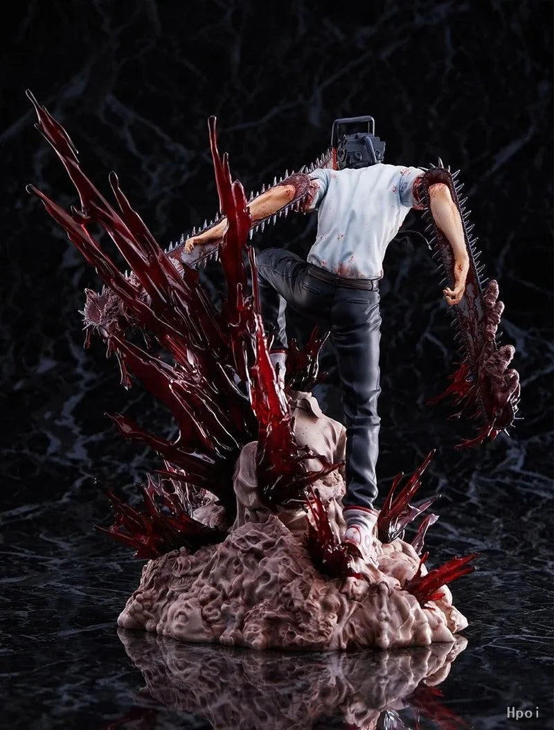 Detailed Chainsaw Man Denji Fighting Statue 18CM