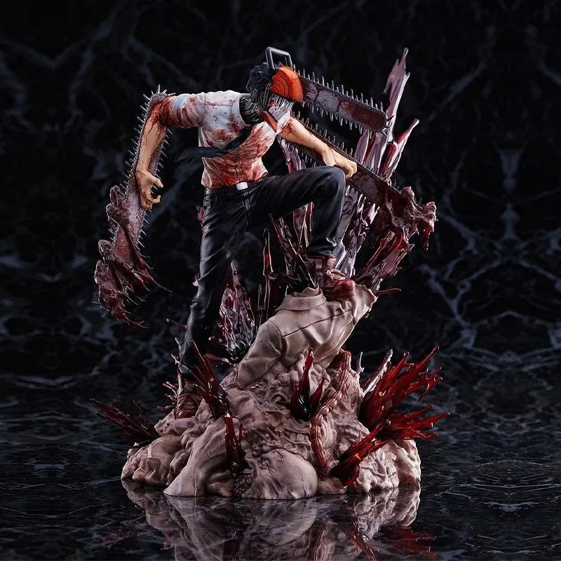 Detailed Chainsaw Man Denji Fighting Statue 18CM