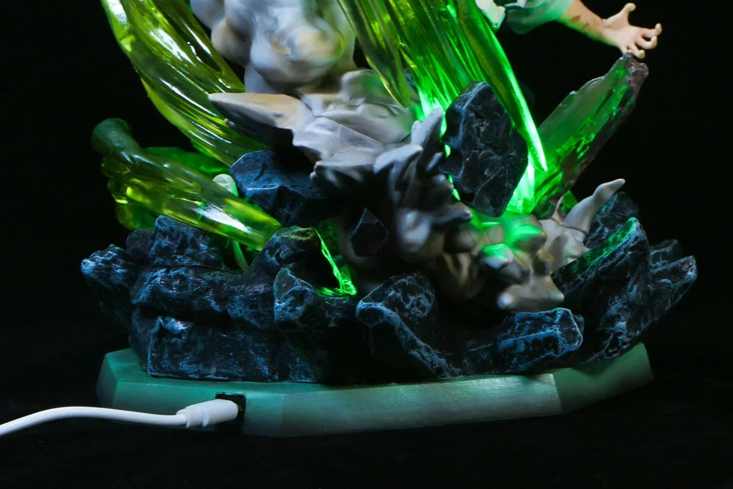 Demon Slayer Sanemi Shinazugawa Wind Hashira Action Figure Statue with LED Light Effect 30cm