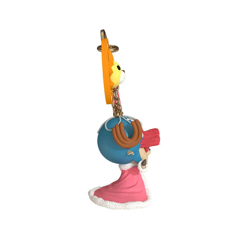 One Piece Luffy & Tony Tony Chopper Keychain | Anime Figure PVC Keyring | Cute Bag Pendant Charm