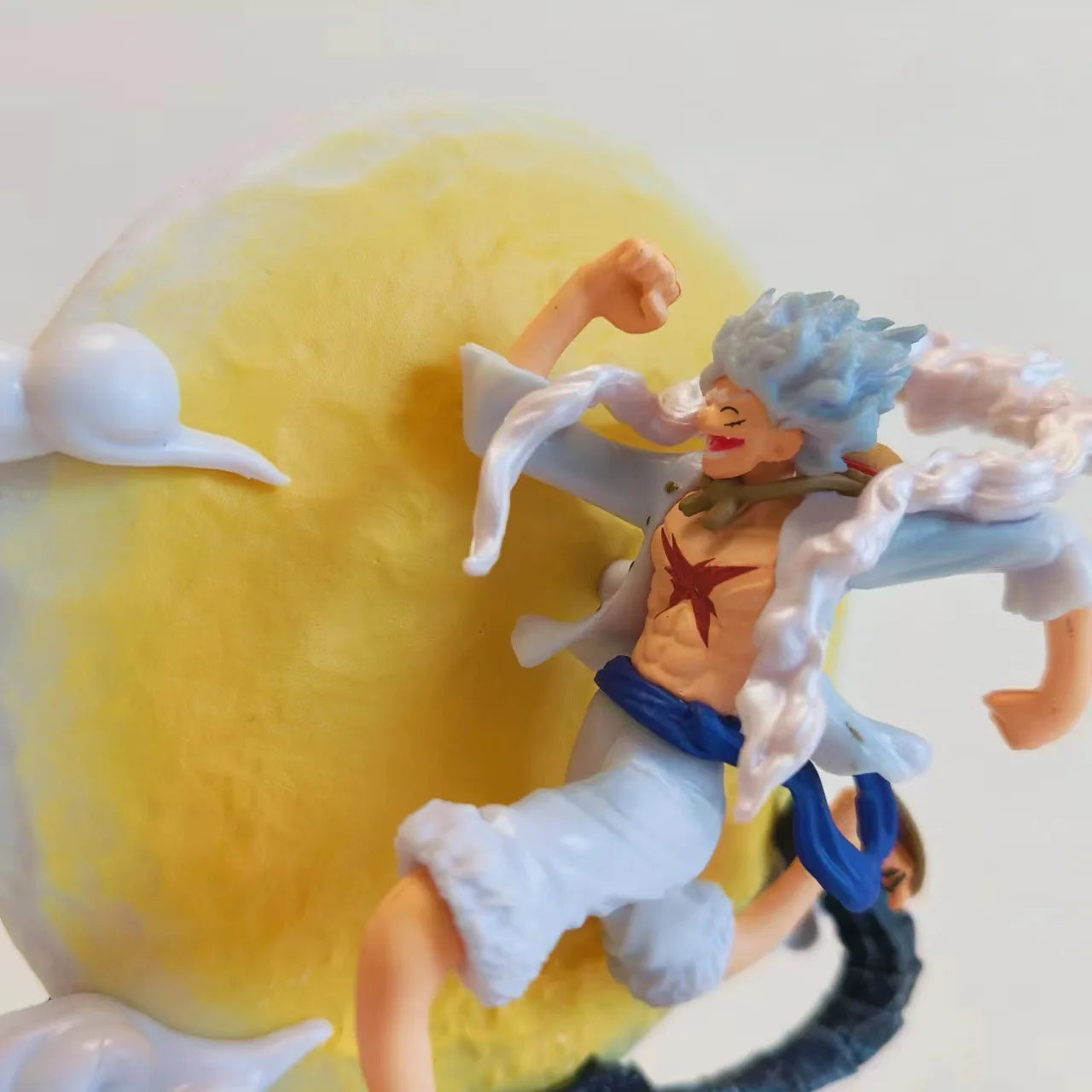 One Piece Gear 5 Luffy Moon Lamp LED Night Light | Sun God Nika Figure Statue Collectible 14cm