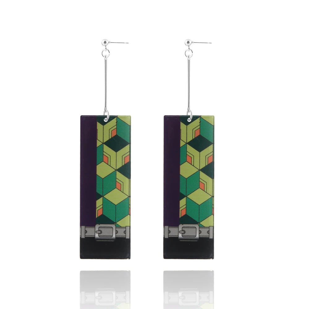 Demon Slayer Kimetsu no Yaiba Acrylic Earrings Jewelry