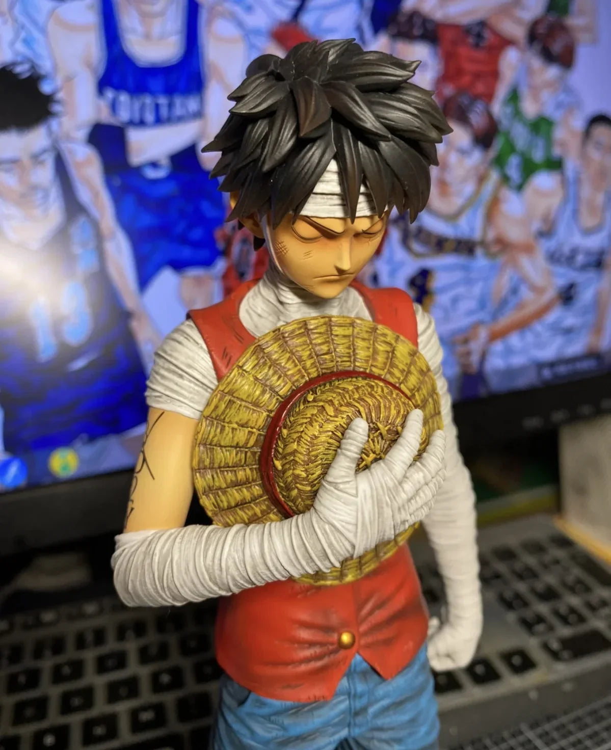 One Piece Dream Studio Battle Injured Luffy Zoro Sanji Resin Statue Set 30cm