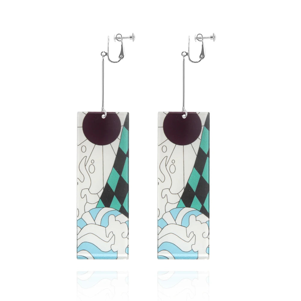 Demon Slayer Kimetsu no Yaiba Acrylic Earrings Jewelry