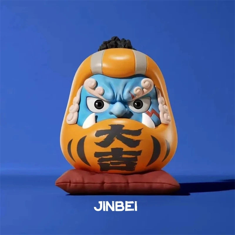 One Piece Daruma Egg Figures Set - Luffy, Zoro, Nami, Sanji, Usopp, Franky 6cm