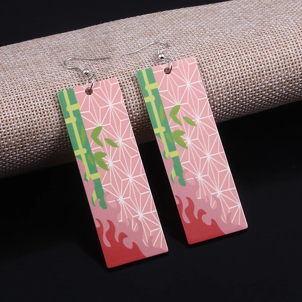 Demon Slayer Kimetsu no Yaiba Acrylic Earrings Jewelry