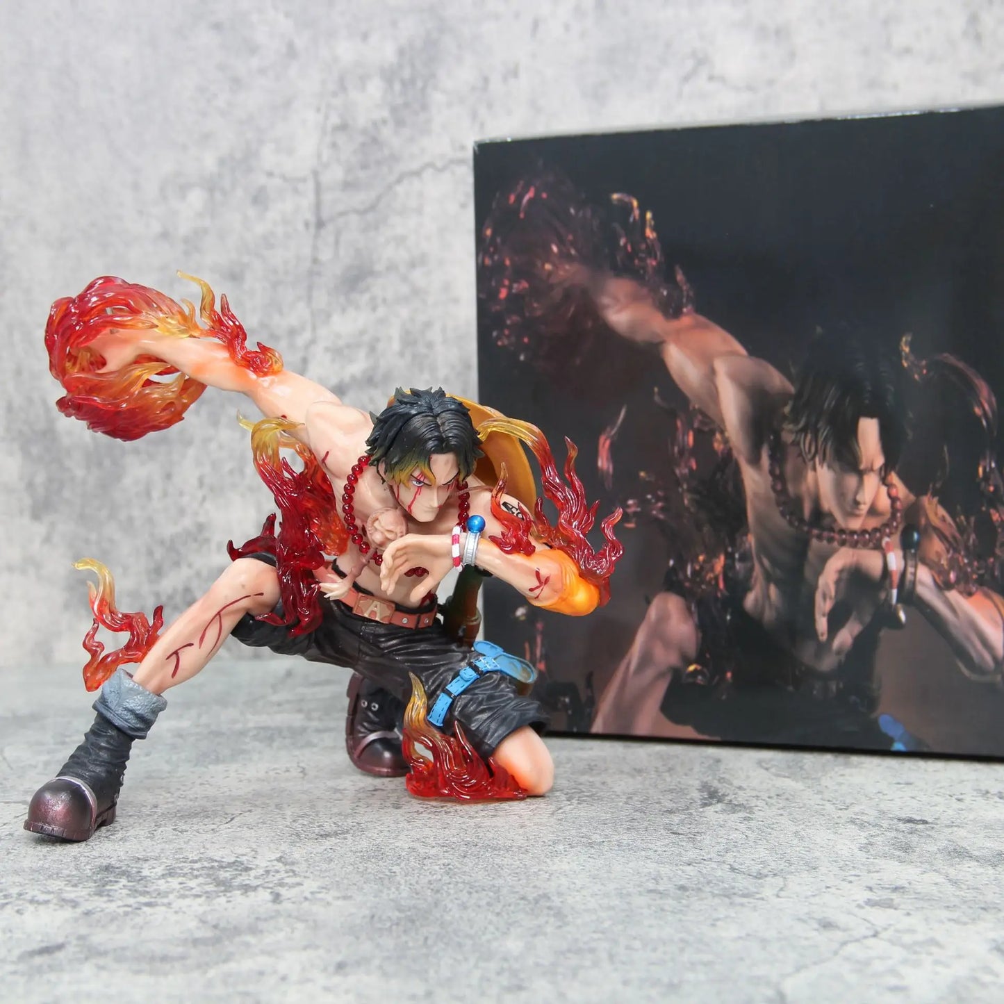One Piece Portgas D. Ace Fire Fist Action Figure - Dynamic Battle Pose Anime Collectible Statue 16cm