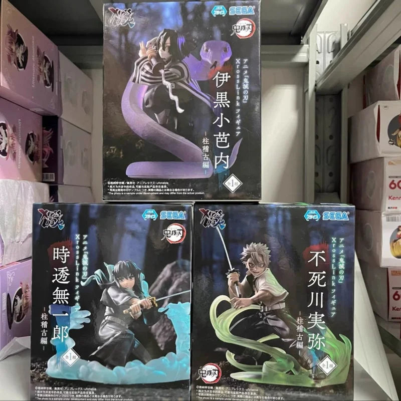 Demon Slayer Xross Link Figure: Muichiro Tokito, Obanai Iguro, Sanemi Shinazugawa - Hashira Training Arc Anime Collectible 11-14cm