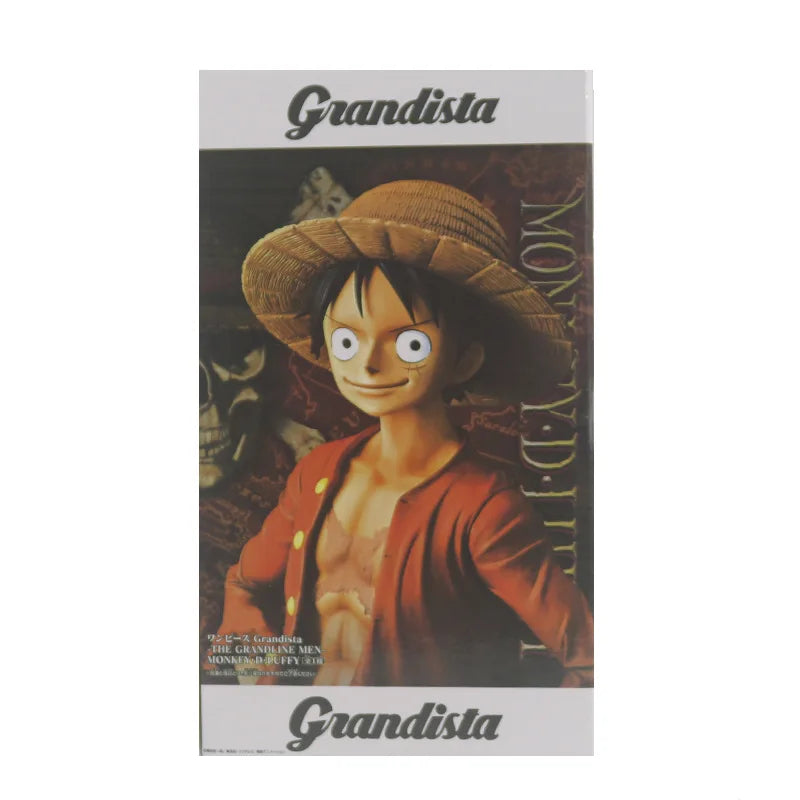 One Piece Monkey D. Luffy Grandista Figure with Interchangeable Faces - Collectible Anime Action Figure Toy Model 28cm