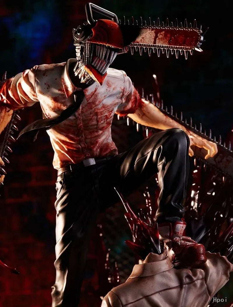 Detailed Chainsaw Man Denji Fighting Statue 18CM