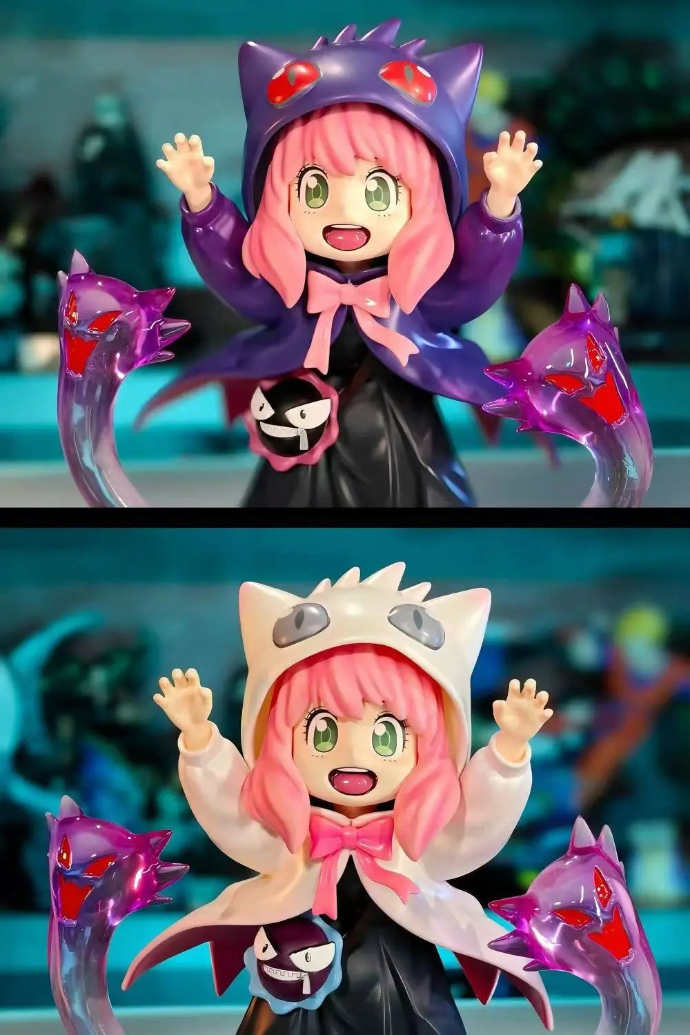 Anya Forger Gengar Cosplay Figure - SPY x FAMILY x Pokémon Crossover GK Statue - Limited Edition Anime Collectible Toy Gift 17cm