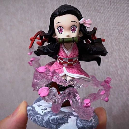 Demon Slayer Nezuko Kamado & Kyojuro Rengoku Anime Action Figures 7cm