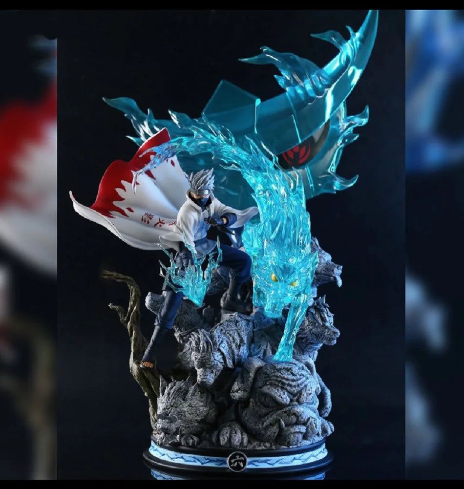 Naruto Hatake Kakashi Sixth Hokage Anime Figure | Chidori Lightning Blade PVC Statue 28cm