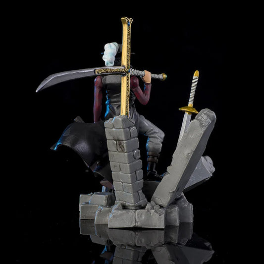 One Piece Dracule Mihawk Action Figure - Hawkeye PVC Anime Collectible Statue with Sword - Premium Collector's Edition 14CM