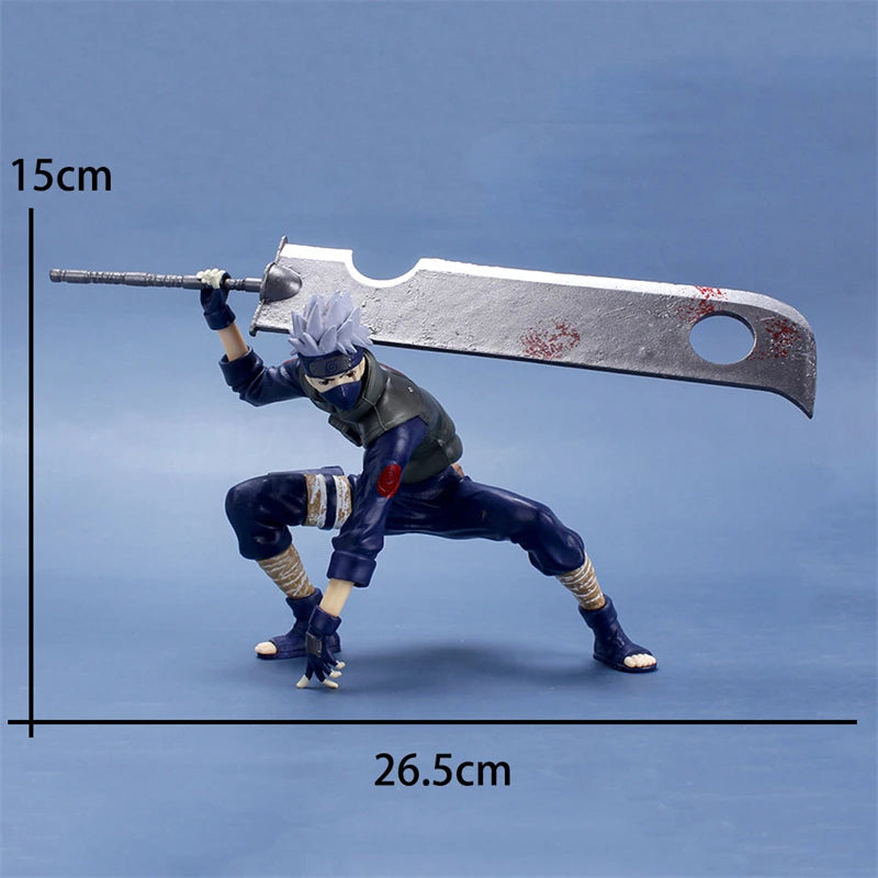 Naruto Hatake Kakashi Action Figure with Executioner's Blade - Collectible Anime Statue