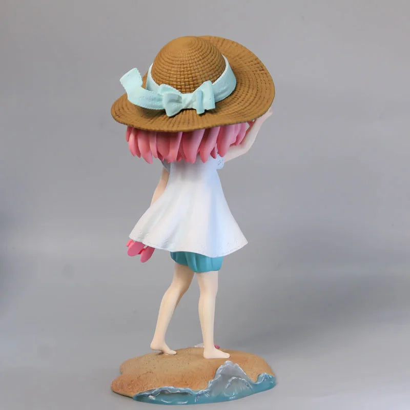 Anya Forger Figure - SPY x FAMILY Anime Statue with Straw Hat & Summer Dress 17CM