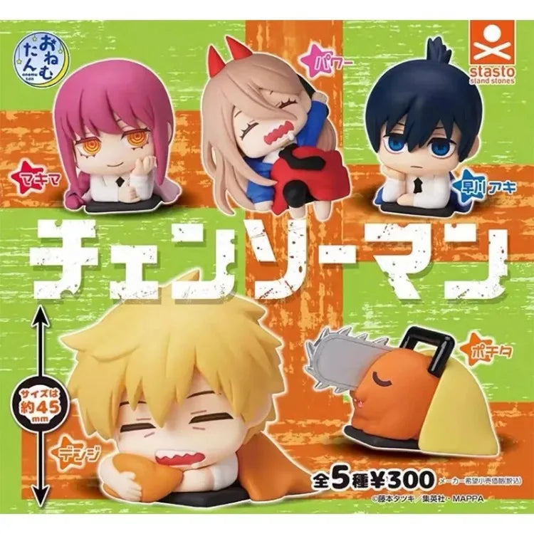 Chainsaw Man Anime Sleep Series Figurine Set 3cm