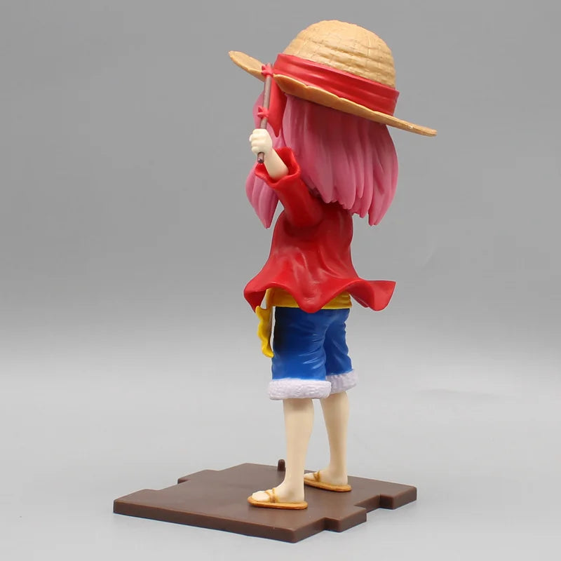 SPY x FAMILY Anya Forger Cosplay Monkey D. Luffy Action Figure - One Piece Crossover Collectible Anime Figurine 19CM