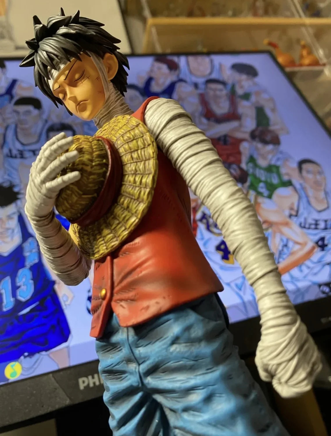 One Piece Dream Studio Battle Injured Luffy Zoro Sanji Resin Statue Set 30cm