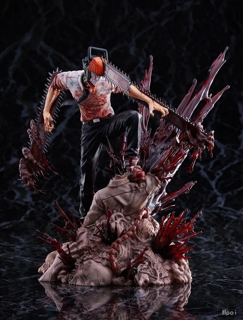 Detailed Chainsaw Man Denji Fighting Statue 18CM
