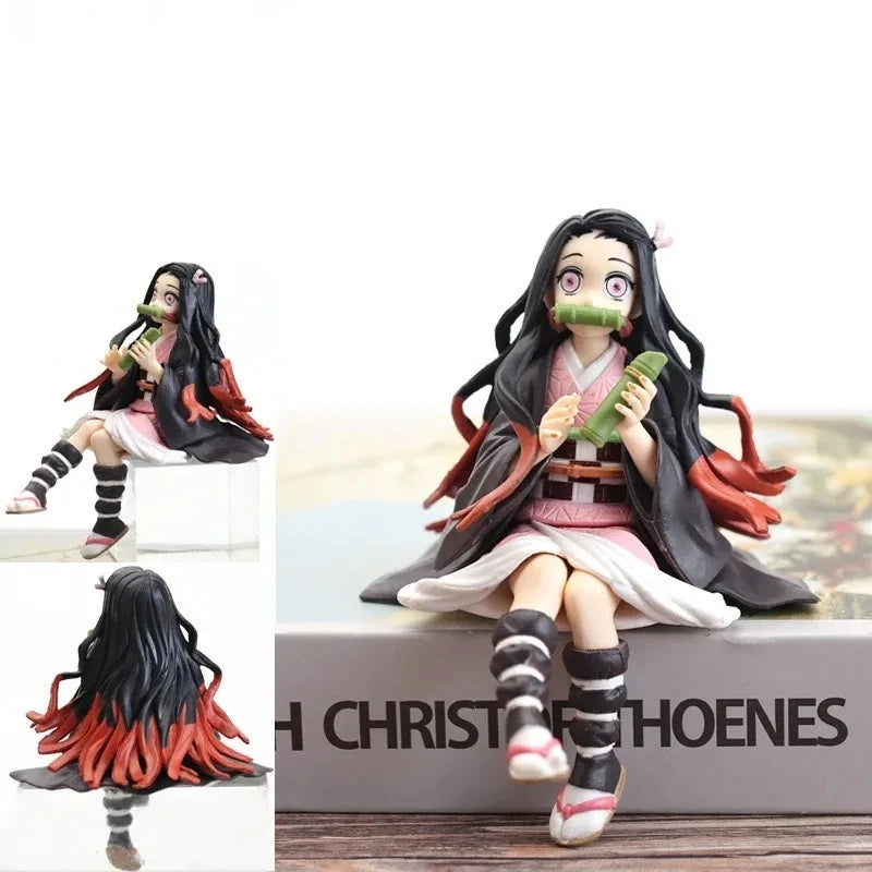 10-15cm Anime Demon Slayer Figure Sitting Posture Action Figure