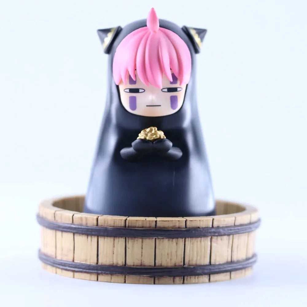 Spy x Family Anya Forger No-Face Cosplay Figure | Anime Collectible PVC Statue | Spirited Away Crossover Figurine 9.5cm
