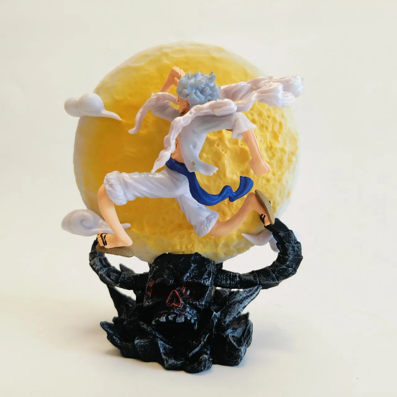 One Piece Gear 5 Luffy Moon Lamp LED Night Light | Sun God Nika Figure Statue Collectible 14cm
