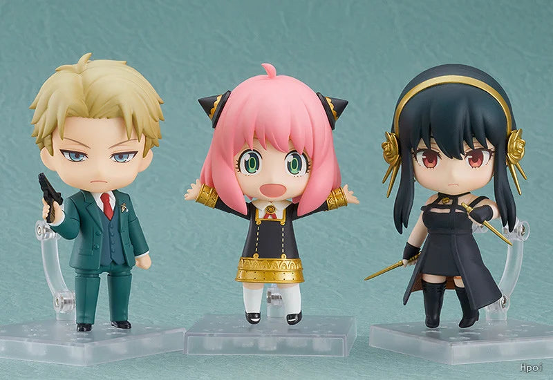 Spy x Family Nendoroid Figure Set - Loid, Anya & Yor Forger Collectible Anime Figurines - 10cm