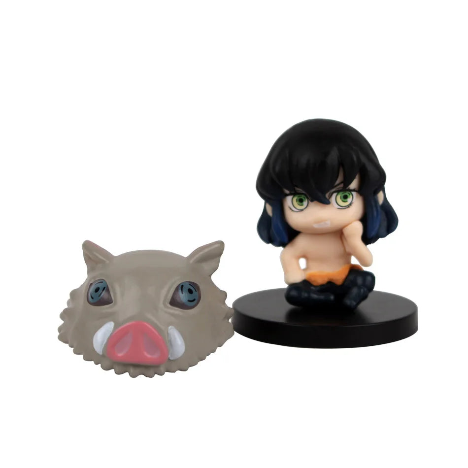 Demon Slayer Chibi Action Figure Set (5-Pack) - Kimetsu no Yaiba Collectible Mini Figures 5cm