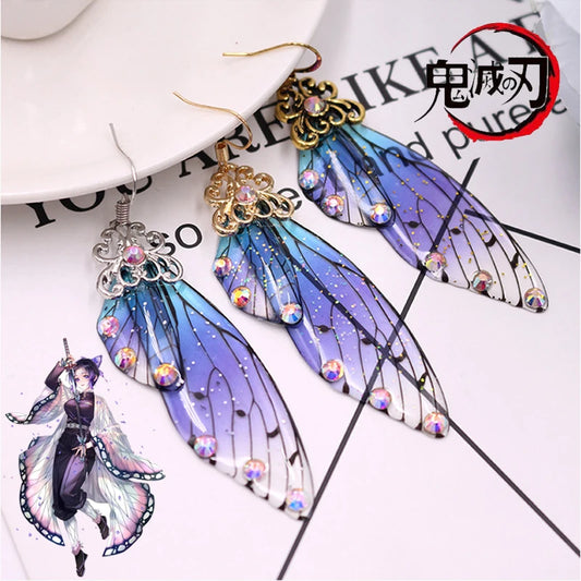 Demon Slayer Kimetsu no Yaiba Butterfly Wing Earrings Jewellery