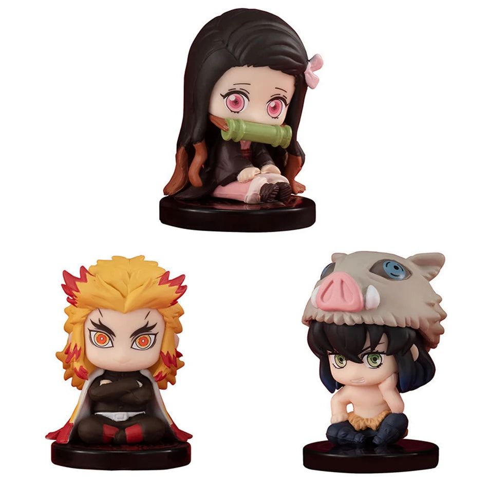 Demon Slayer Chibi Action Figure Set (5-Pack) - Kimetsu no Yaiba Collectible Mini Figures 5cm