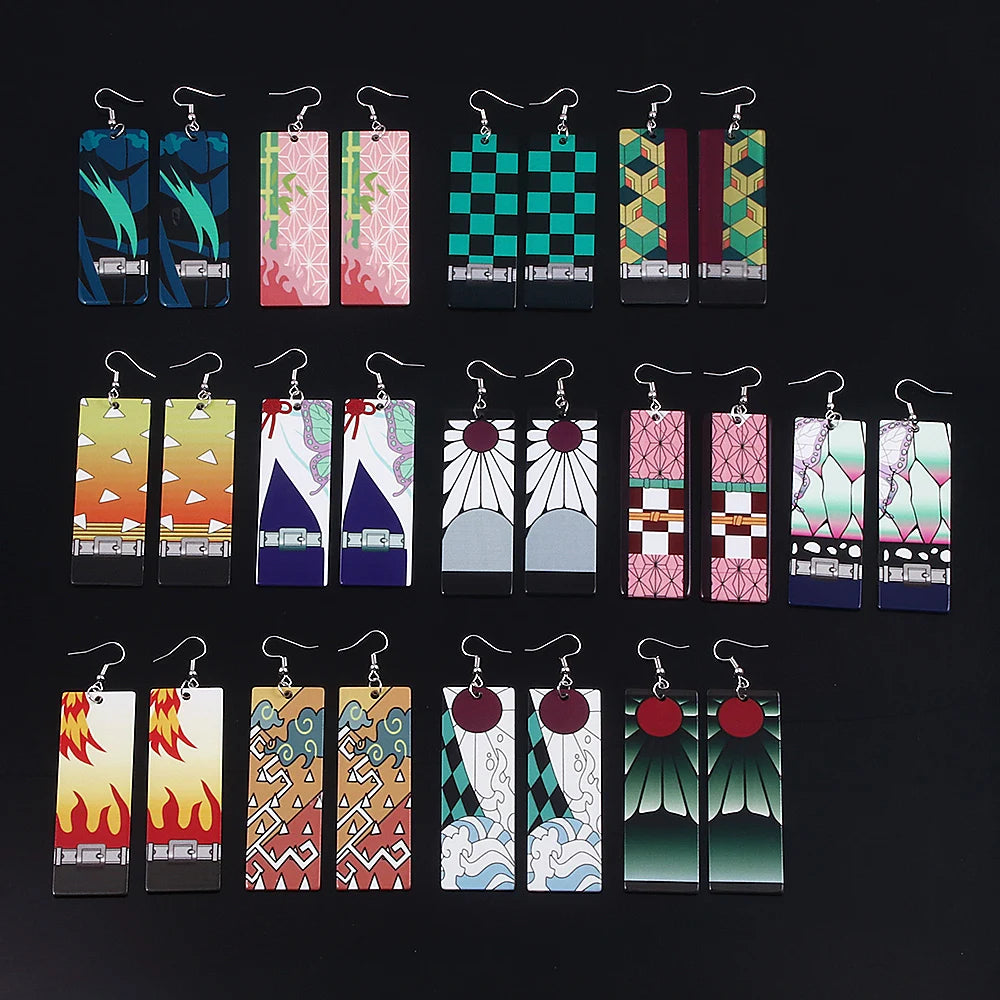 Demon Slayer Kimetsu no Yaiba Acrylic Earrings Jewelry