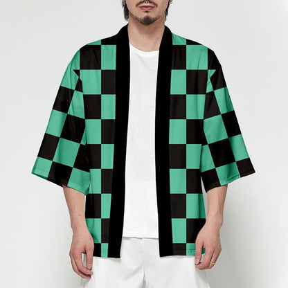 Anime Demon Slayer Kimetsu No Yaiba Cosplay Kimono Haori Jacket – Tanjiro, Nezuko, Zenitsu, Shinobu Inspired Japanese Cardigan for Men & Women
