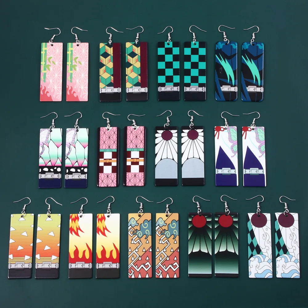 Demon Slayer Kimetsu no Yaiba Acrylic Earrings Jewelry