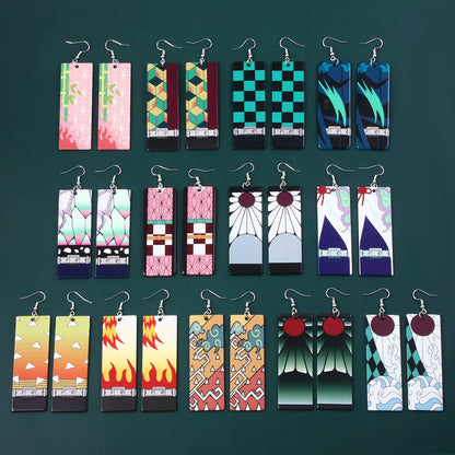Demon Slayer Kimetsu no Yaiba Acrylic Earrings Jewelry