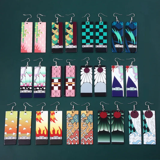 Demon Slayer Kimetsu no Yaiba Acrylic Earrings Jewelry