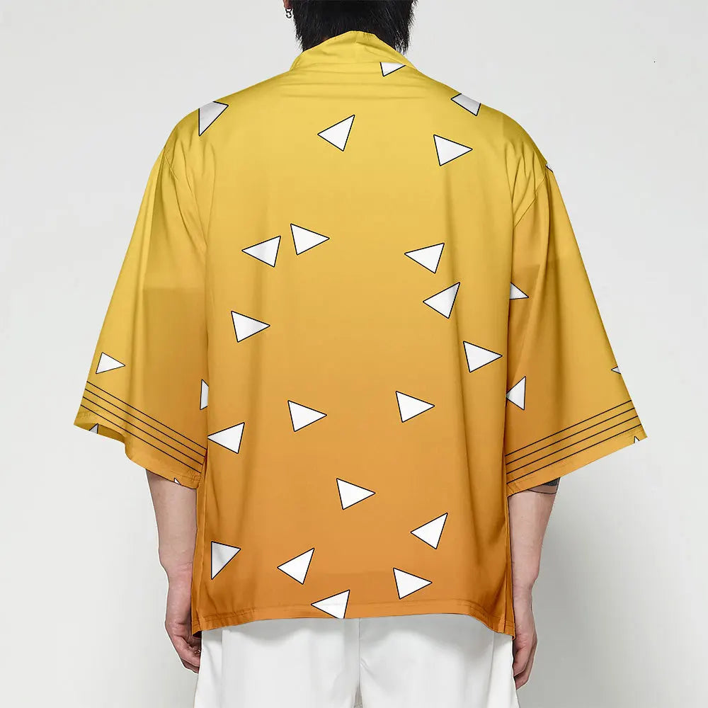 Anime Demon Slayer Kimetsu No Yaiba Cosplay Kimono Haori Jacket – Tanjiro, Nezuko, Zenitsu, Shinobu Inspired Japanese Cardigan for Men & Women