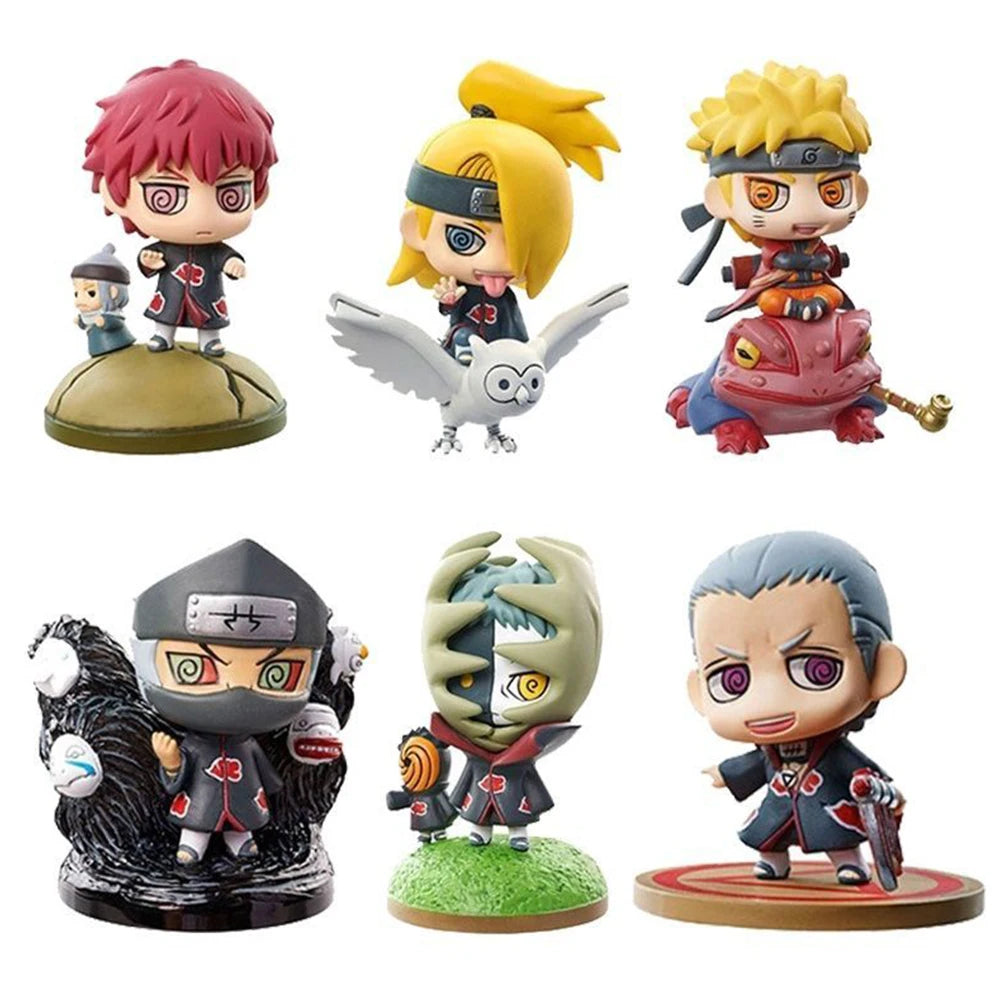 Naruto Shippuden Mini Action Figure Set | Collectible Anime Character Figurines | PVC Desk Decor &amp; Gifts