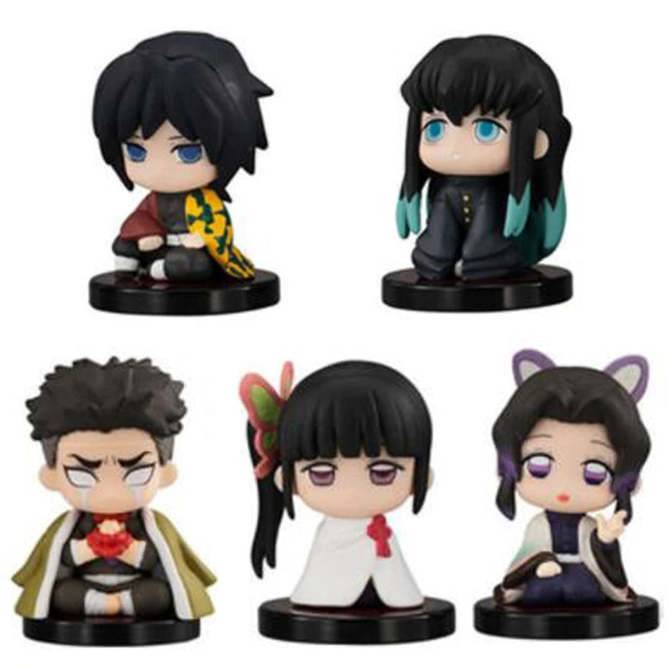 Demon Slayer Chibi Action Figure Set (5-Pack) - Kimetsu no Yaiba Collectible Mini Figures 5cm