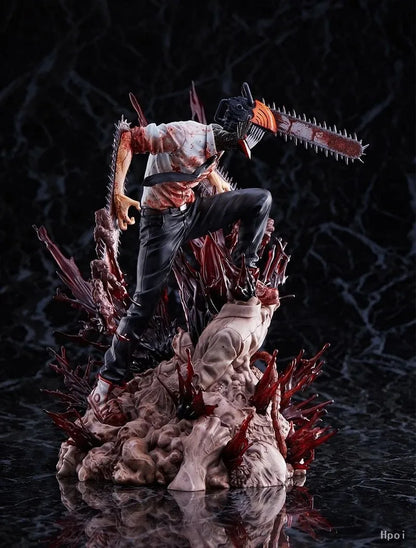 Detailed Chainsaw Man Denji Fighting Statue 18CM