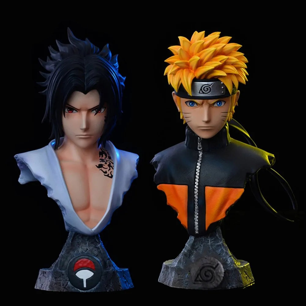 Naruto Shippuden Anime Character Bust Collection | Hokage & Uchiha Clan Figures Set | Premium PVC Statue Collectibles 10-14cm