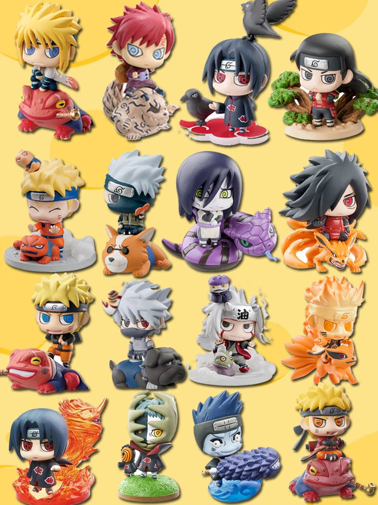 Naruto Shippuden Mini Action Figure Set | Collectible Anime Character Figurines | PVC Desk Decor &amp; Gifts