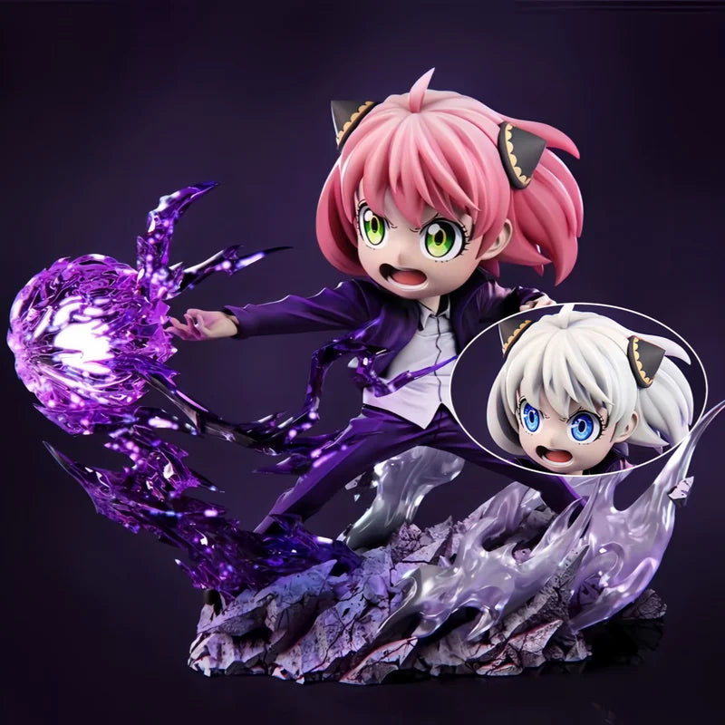 Spy x Family Anya Forger x Jujutsu Kaisen Gojo Satoru Cosplay Anime Figure Statue | Limited Edition Resin Collectible 16cm