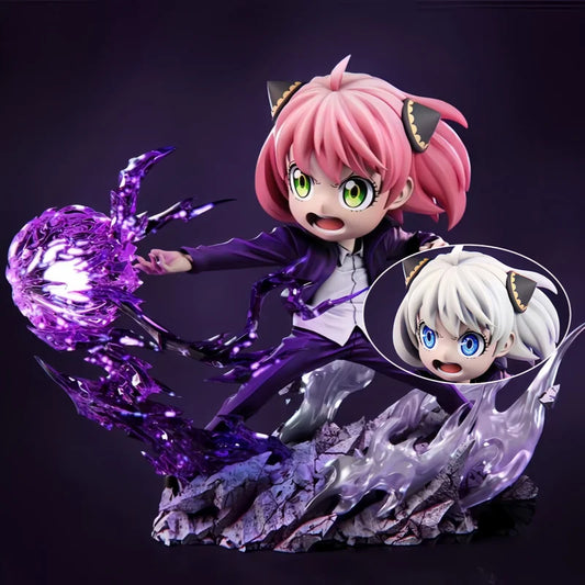 Spy x Family Anya Forger x Jujutsu Kaisen Gojo Satoru Cosplay Anime Figure Statue | Limited Edition Resin Collectible 16cm