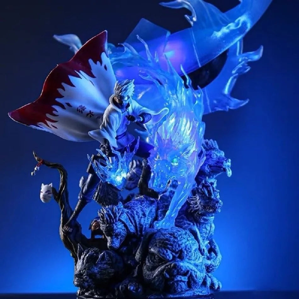 Naruto Hatake Kakashi Sixth Hokage Anime Figure | Chidori Lightning Blade PVC Statue 28cm