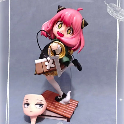 Spy x Family Anya Forger x Attack on Titan Levi Ackerman Cosplay Anime Figure Statue 18CM