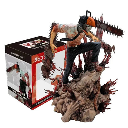 Detailed Chainsaw Man Denji Fighting Statue 18CM